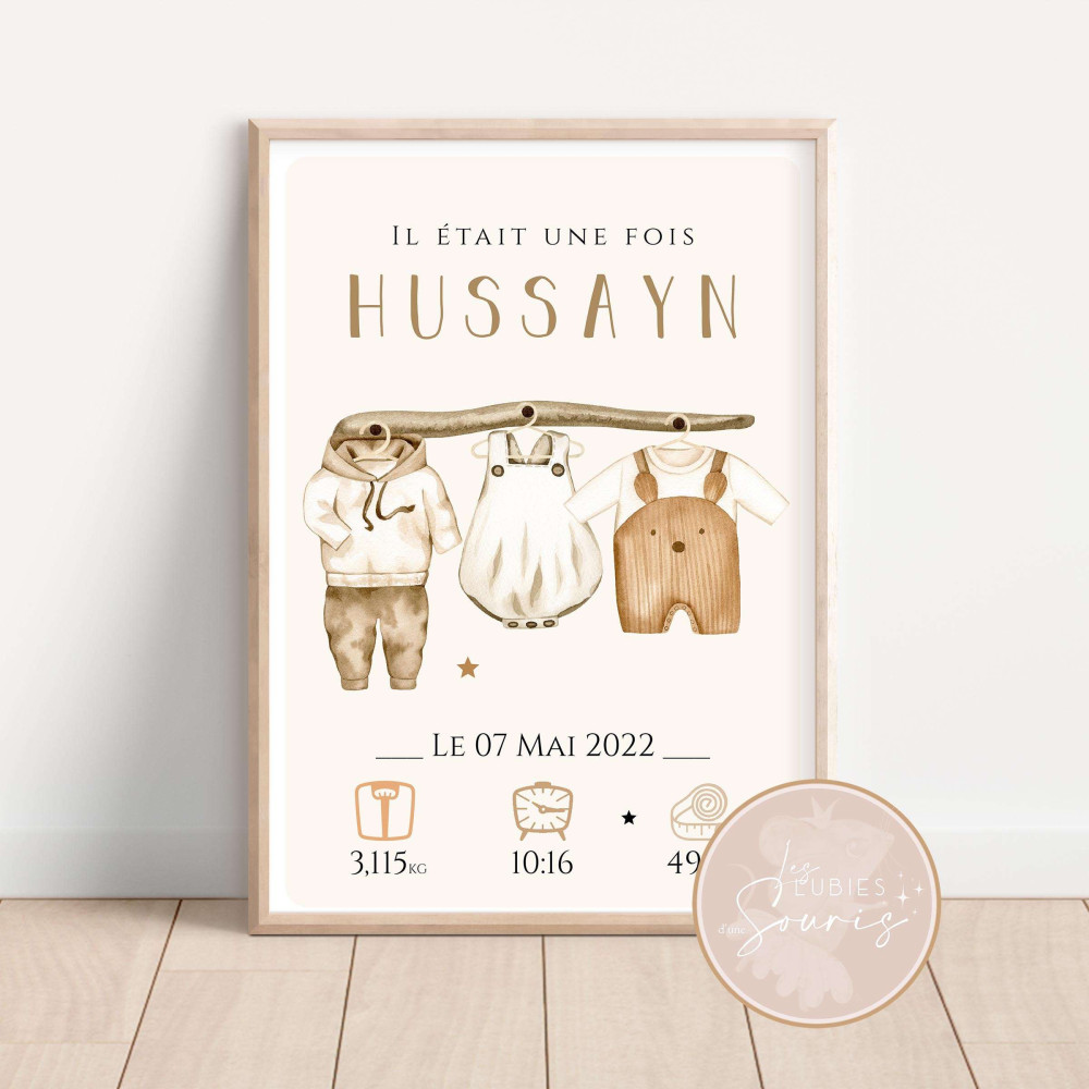 ★ Affiche naissance -  Jolies tenues