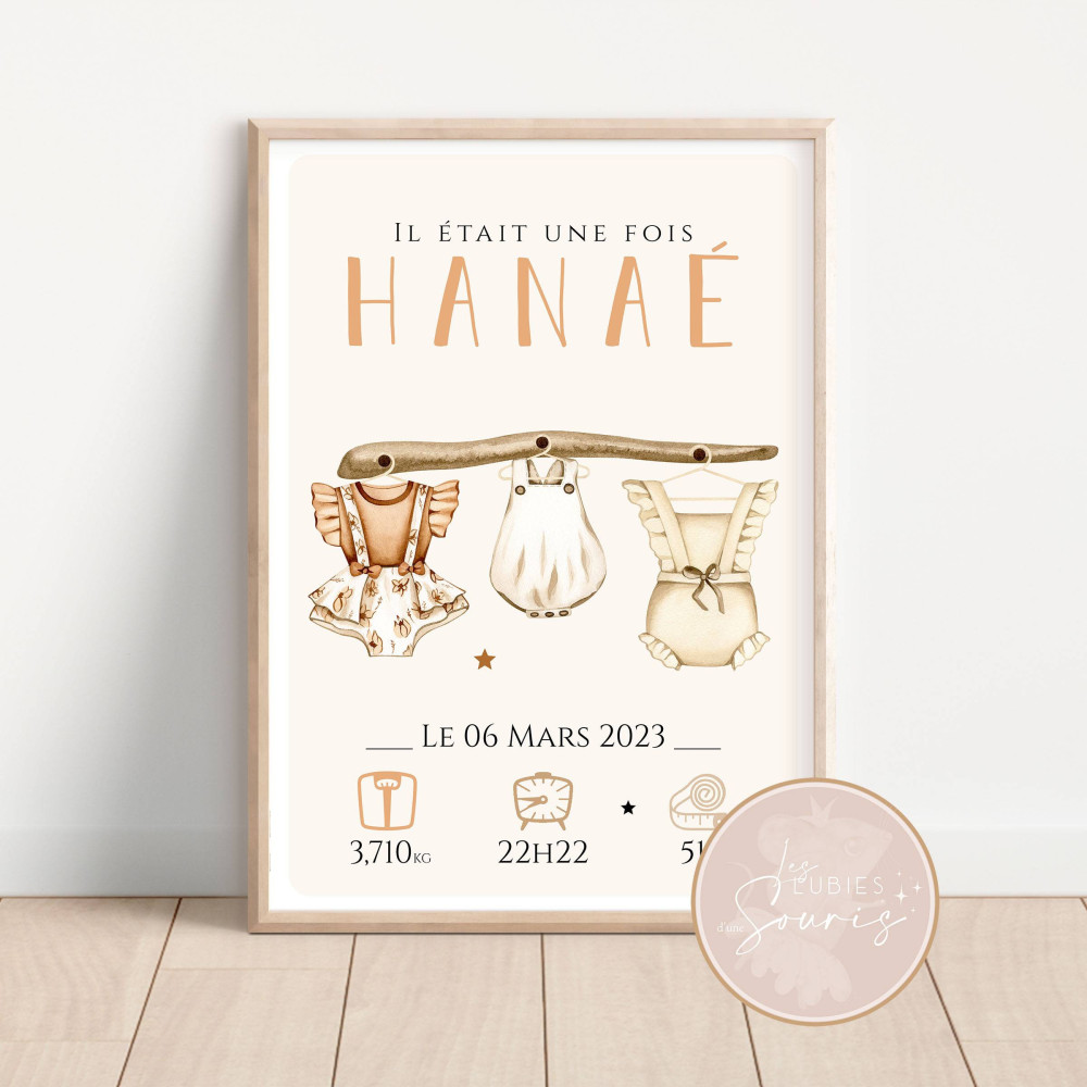 ★ Affiche naissance -  Jolies tenues
