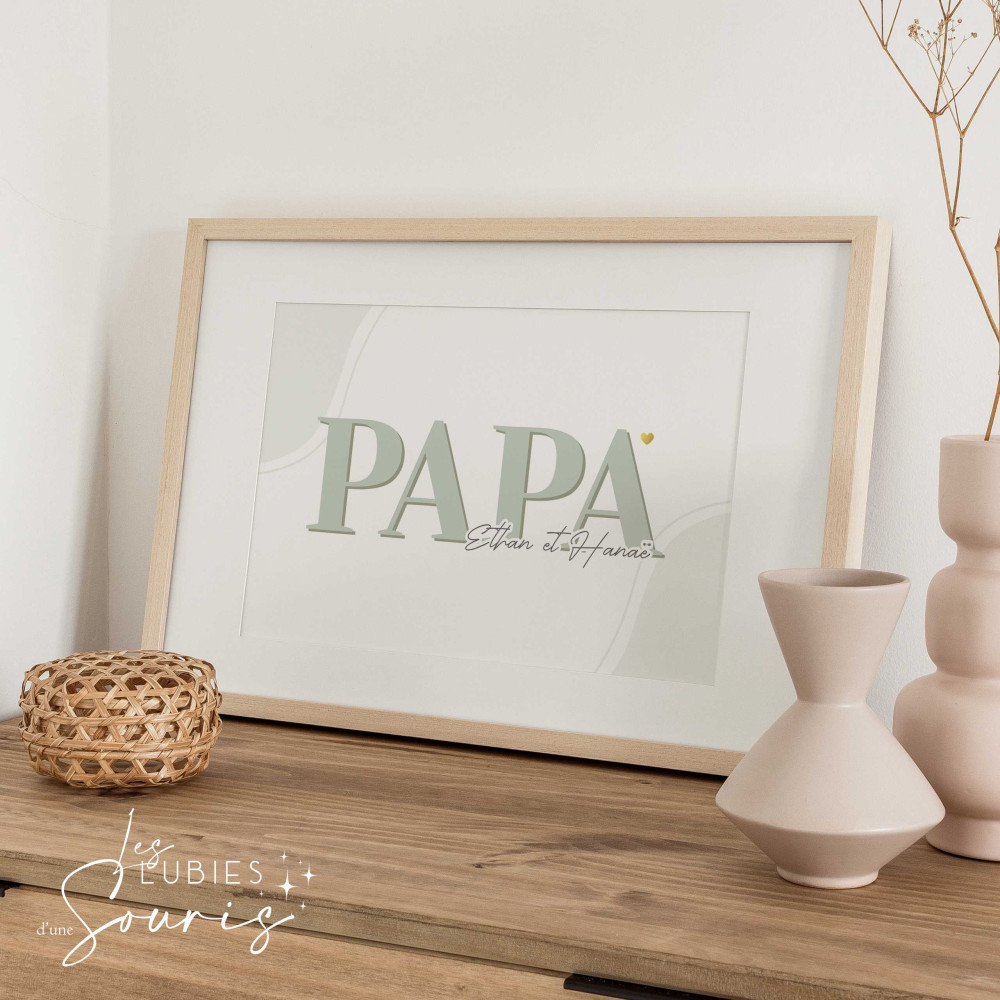 ★ PAPA ADORÉ | affiche papa de...