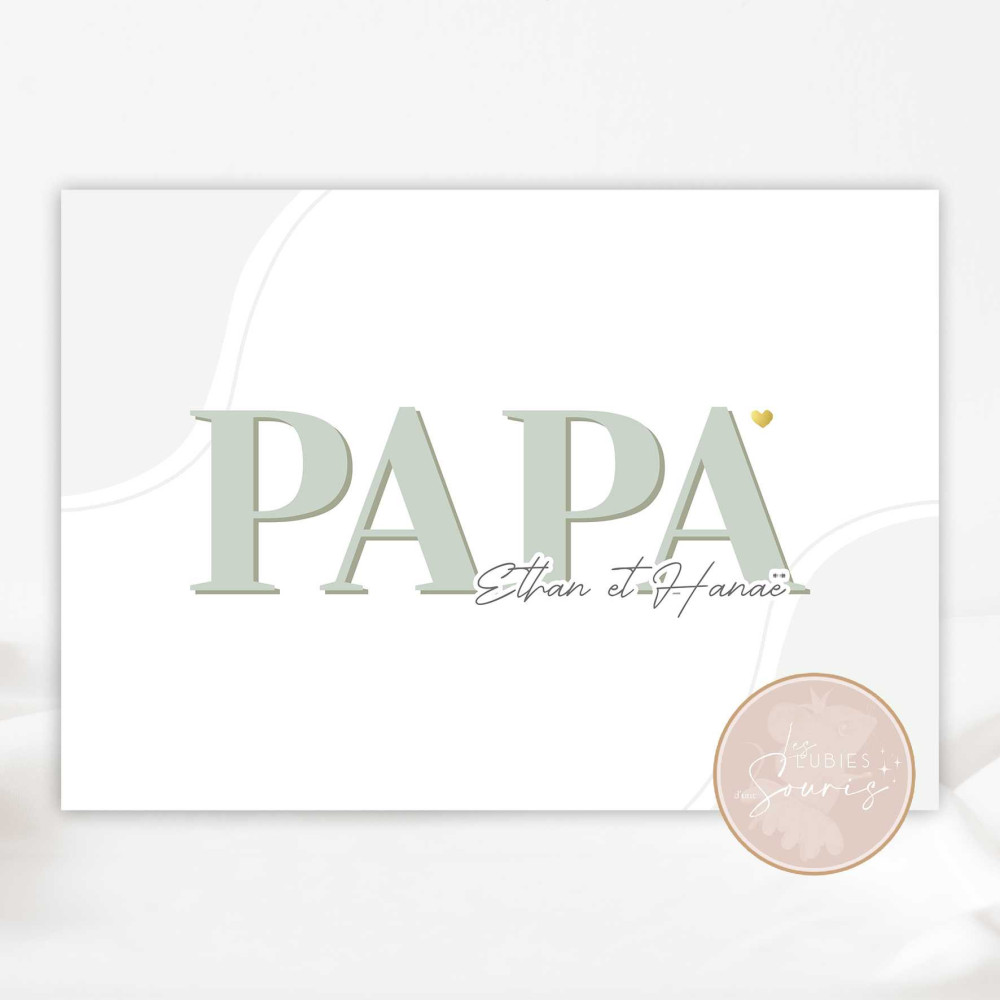 ★ PAPA ADORÉ | affiche papa de...