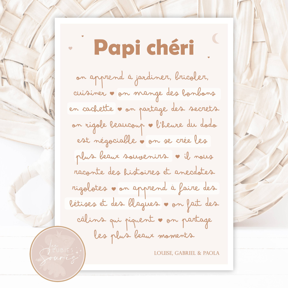 ★ COLLECTION PAPI CHÉRI | AFFICHE