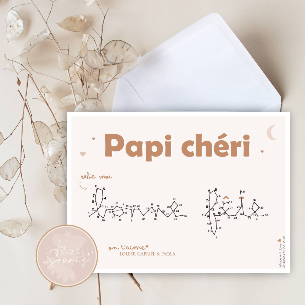 ★ COLLECTION PAPI CHÉRI | CARTE A RELIER
