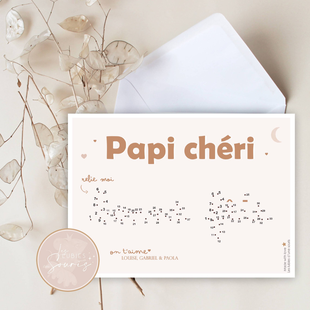 ★ COLLECTION PAPI CHÉRI | CARTE A RELIER