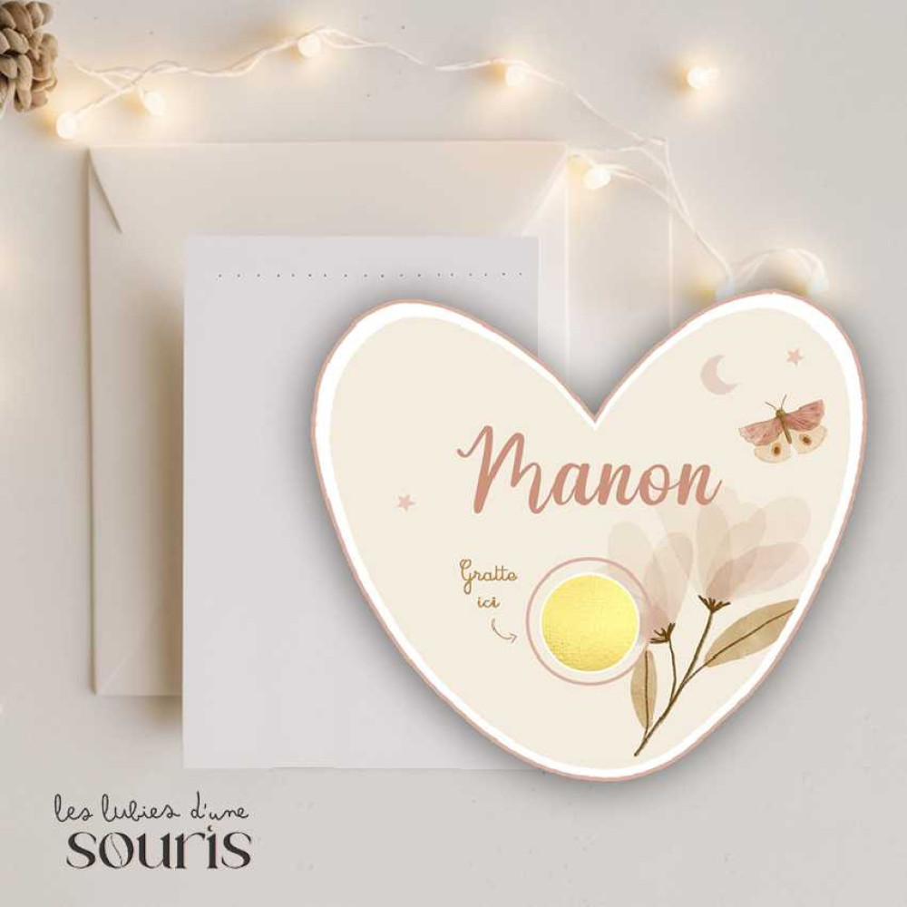 ★ Carte à gratter | Demande en forme de coeur