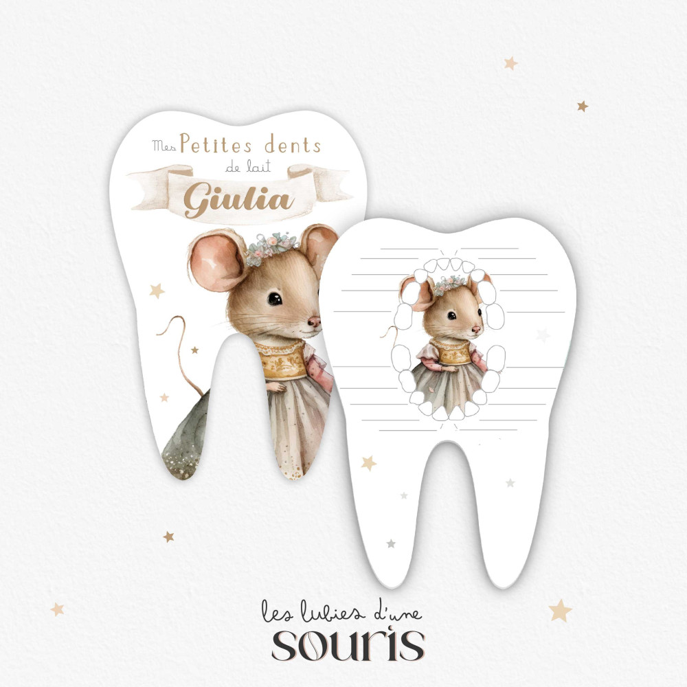 ★ Carte quenottes - Colette, Mademoiselle Souricette