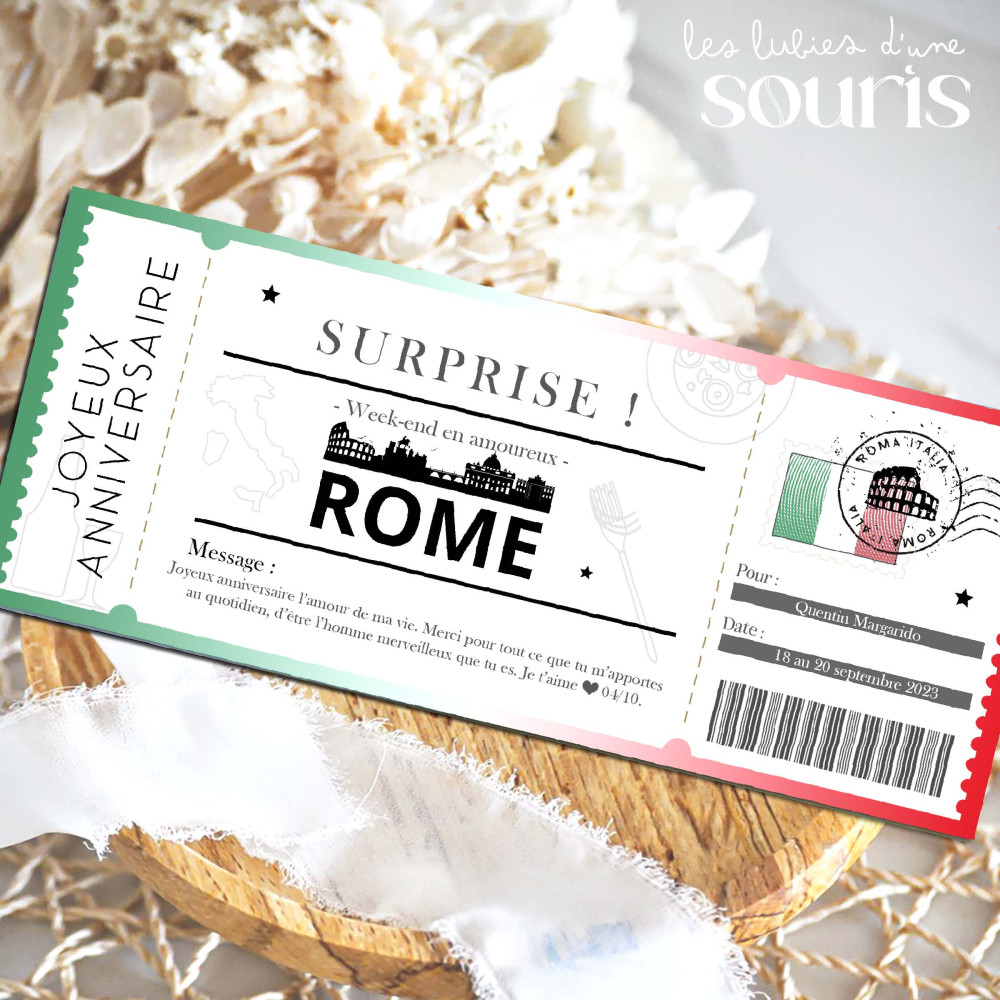 ★ Billet à personnaliser 