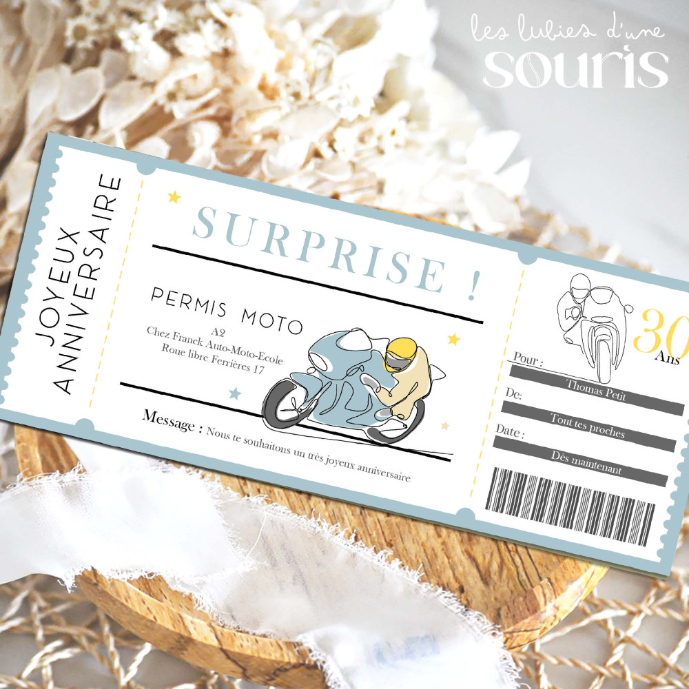 ★ Billet à personnaliser 