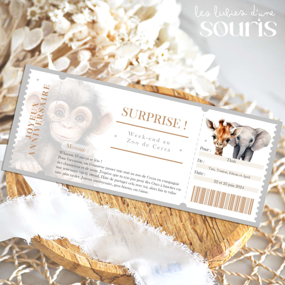 ★ Billet à personnaliser 