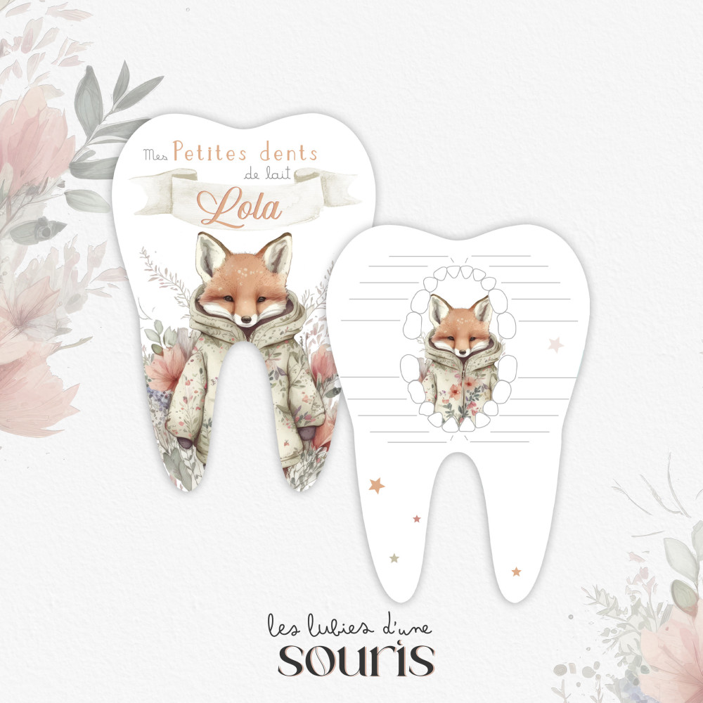 ★ Carte quenottes - Edgar, le Renard