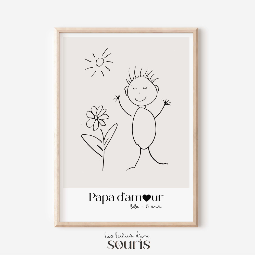 ★ Place aux artistes en herbe ! Affiche personnalisé à partir du dessin de votre enfant