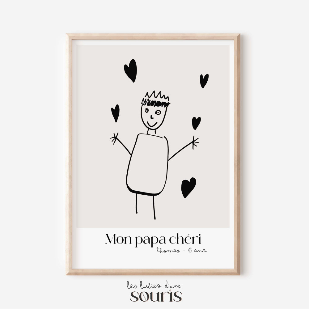 ★ Place aux artistes en herbe ! Affiche personnalisé à partir du dessin de votre enfant