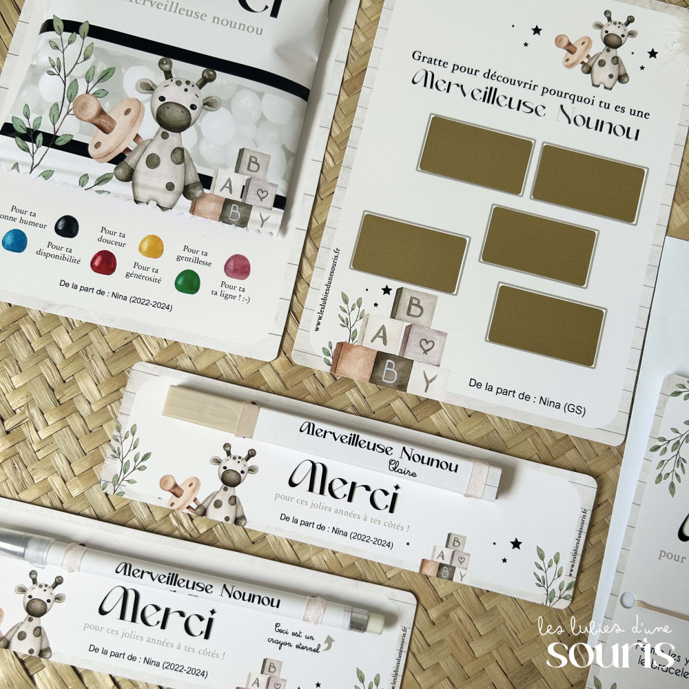 ★ Cadeau de fin d'année | Surligneur | Nounou, Crèche... 