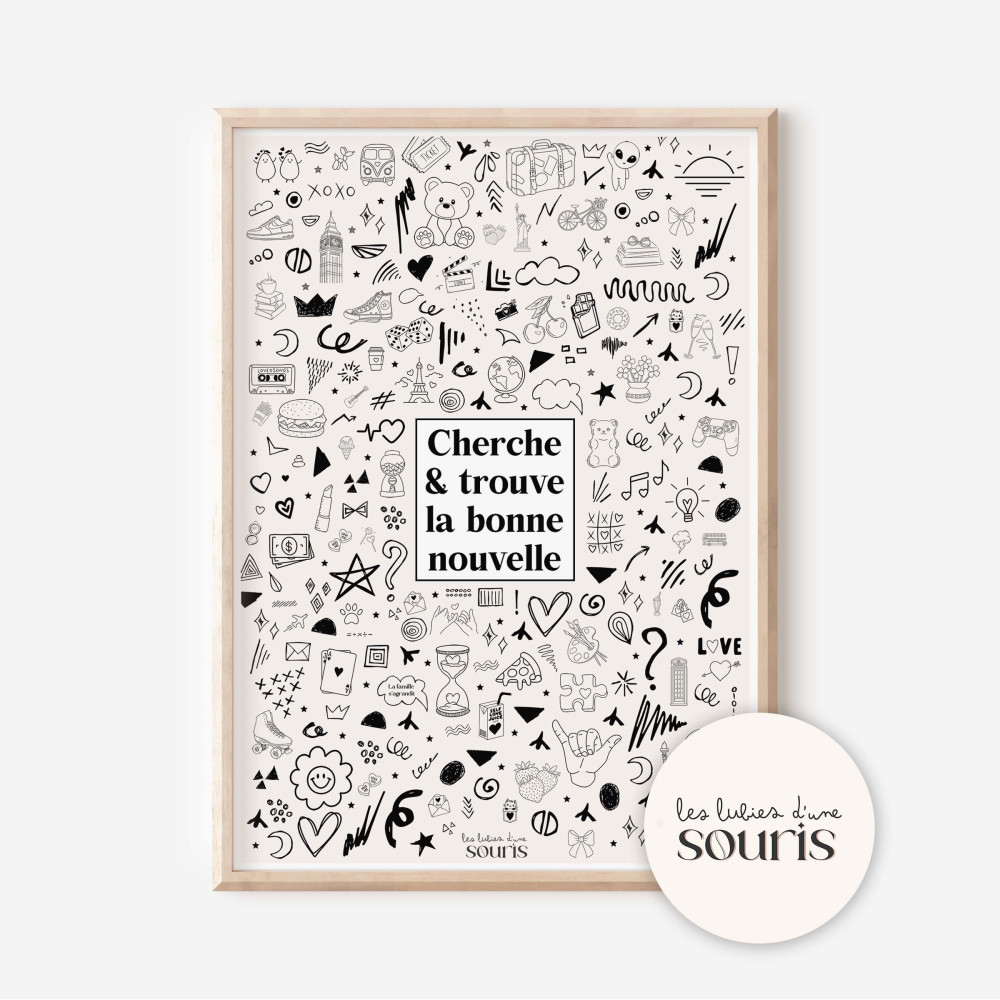 ★ Affiche annonce | Cherche et trouve la bonne nouvelle