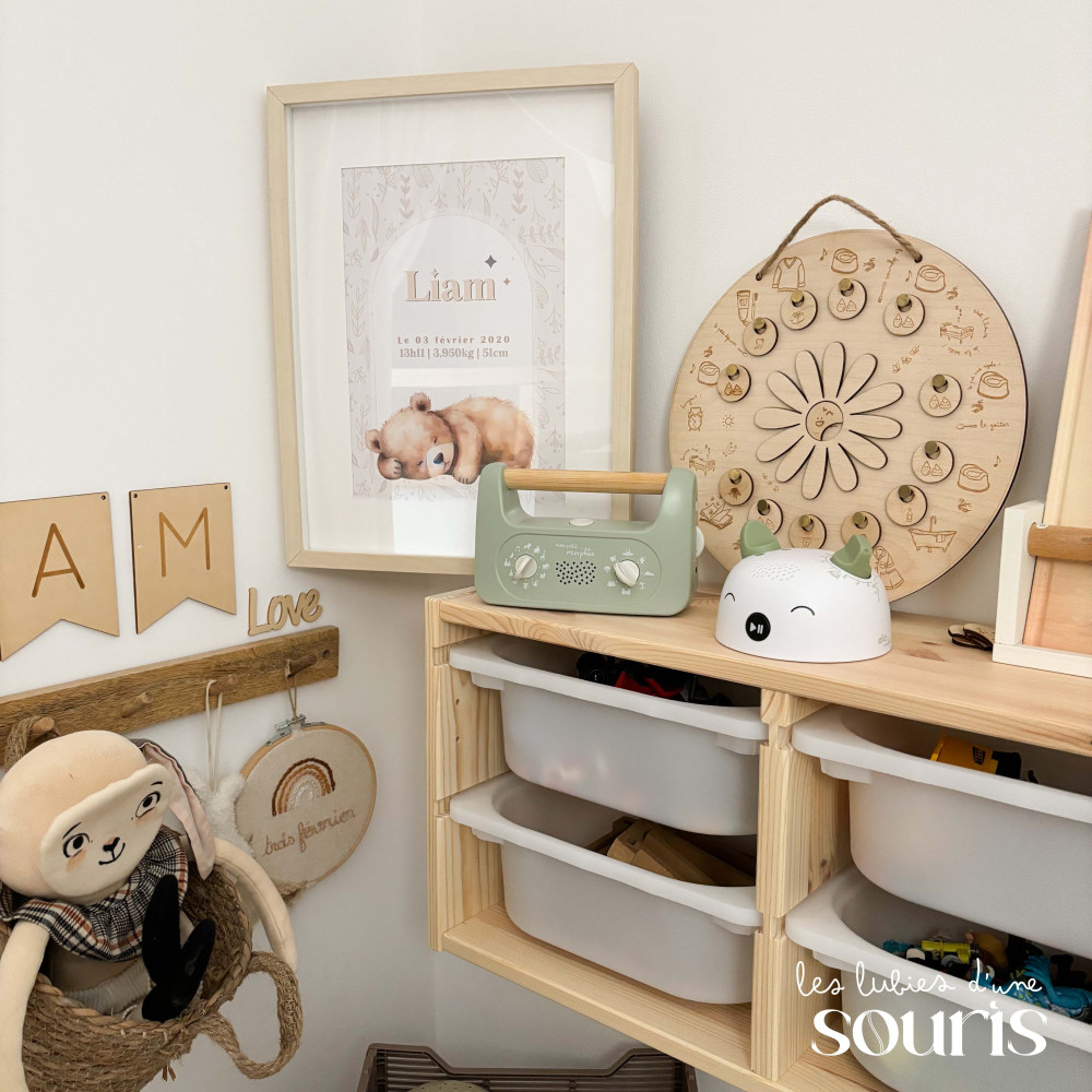 ★ Affiche naissance -  Simon, l'ourson