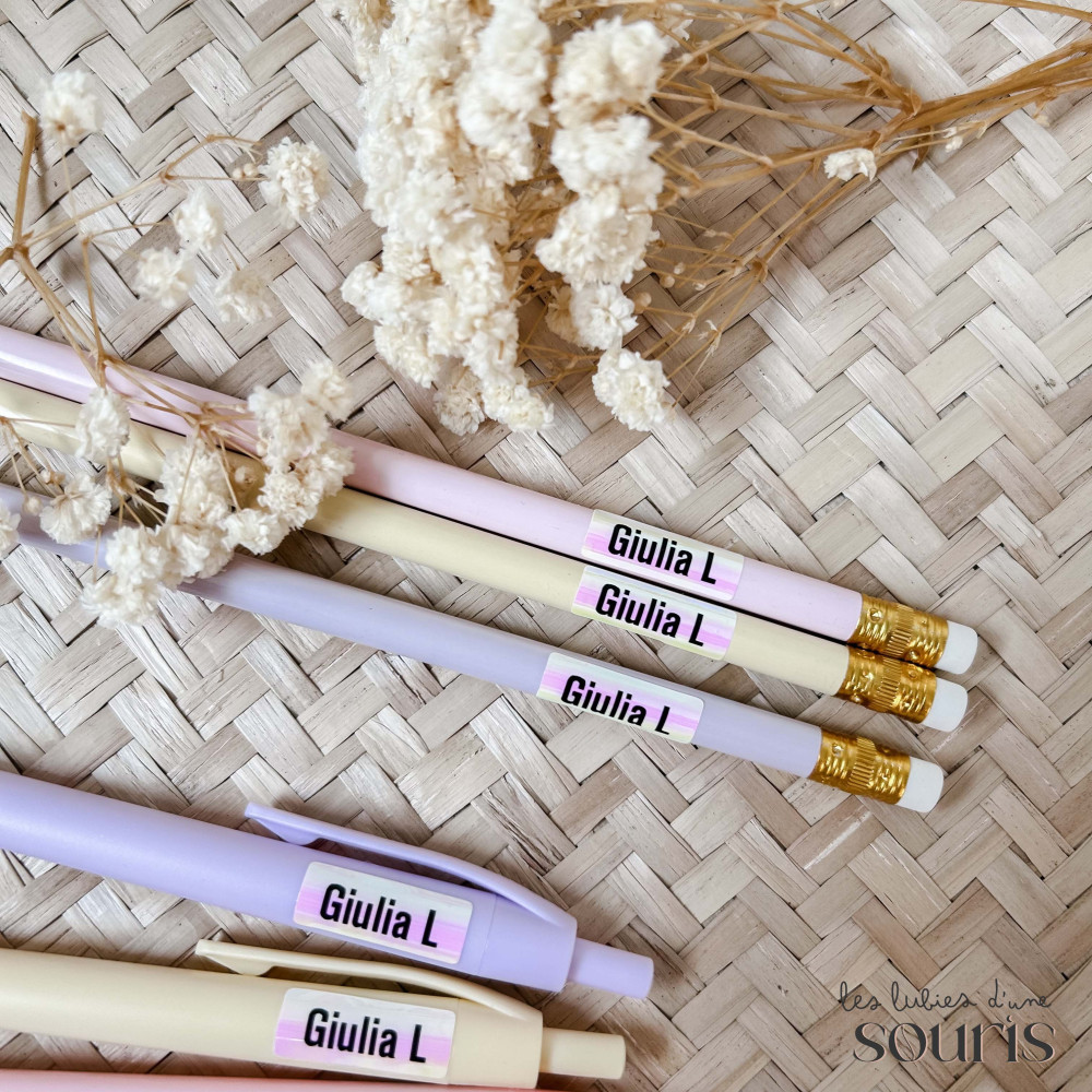 ★ Autocollants personnalisés x200 - Rentrée scolaire