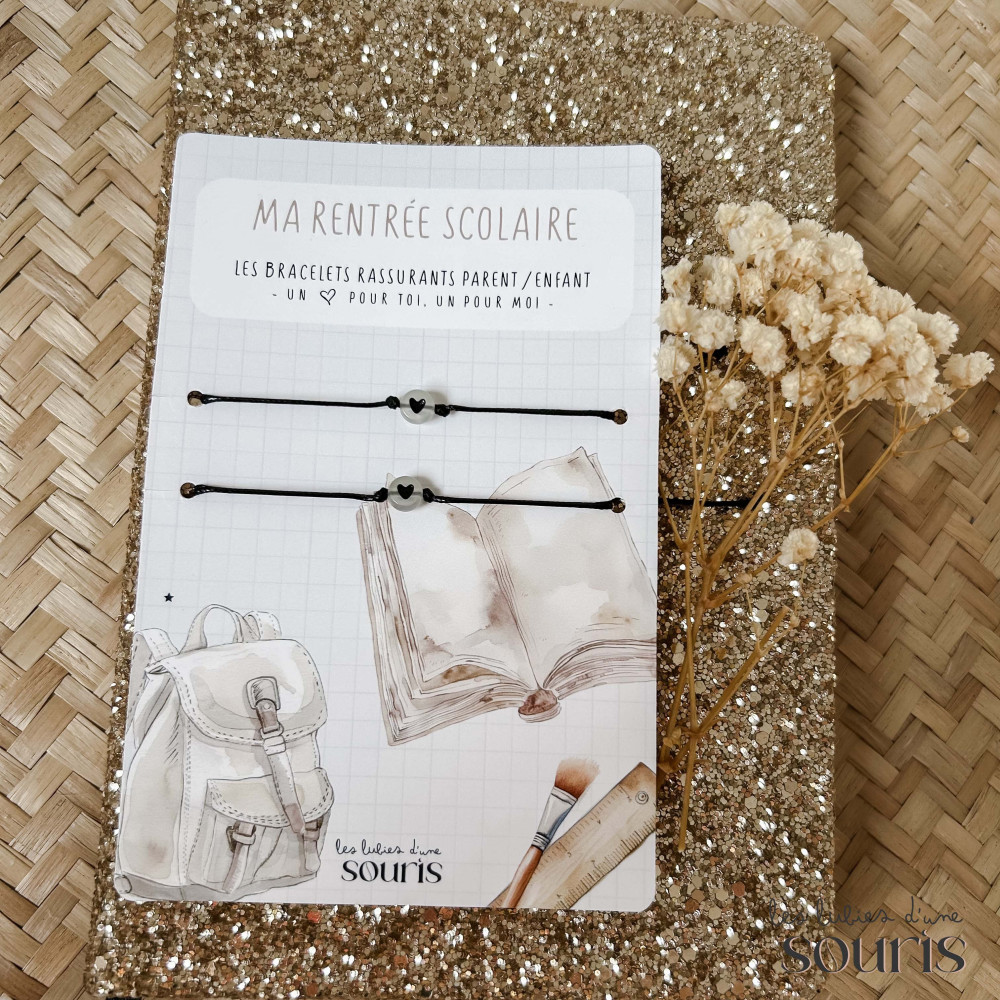 ★ Bracelets rassurants, Parent/enfant - Rentrée scolaire