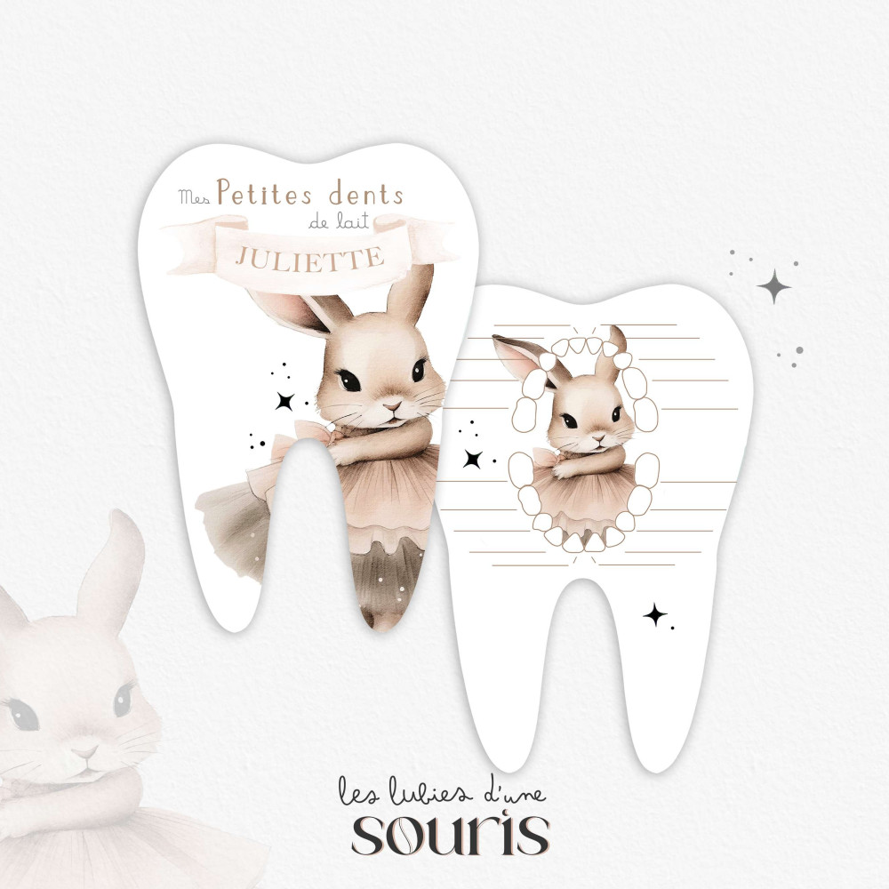 ★ Carte quenottes - Capucine, la lapine