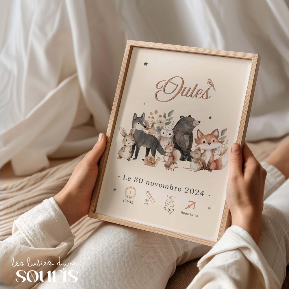 ★ Affiche naissance - L'équipe de la forêt