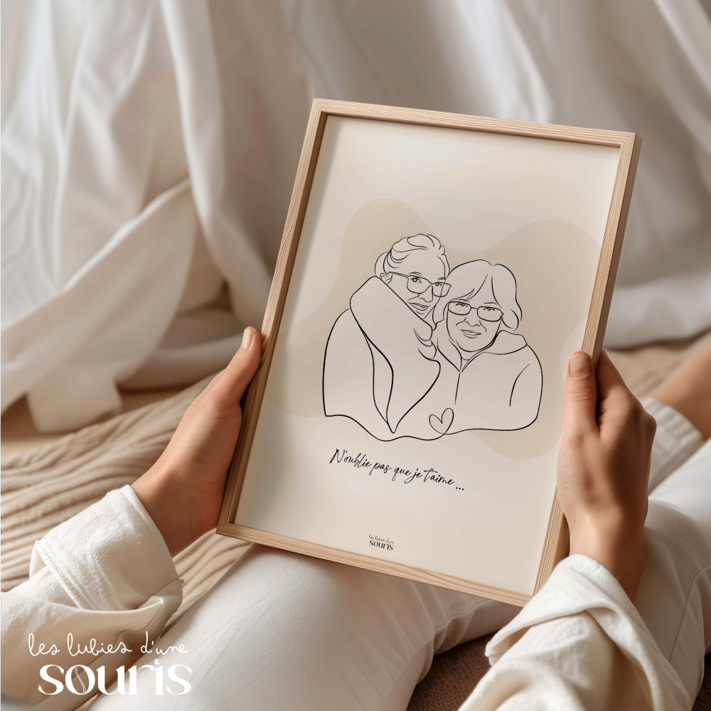 ★ Affiche Line Art | Portrait à partir d'une photo 