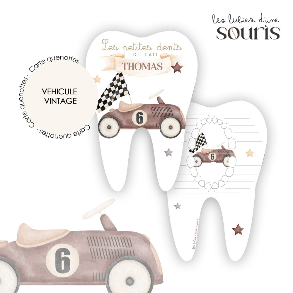 ★ Carte quenottes - VEHICULE VINTAGE