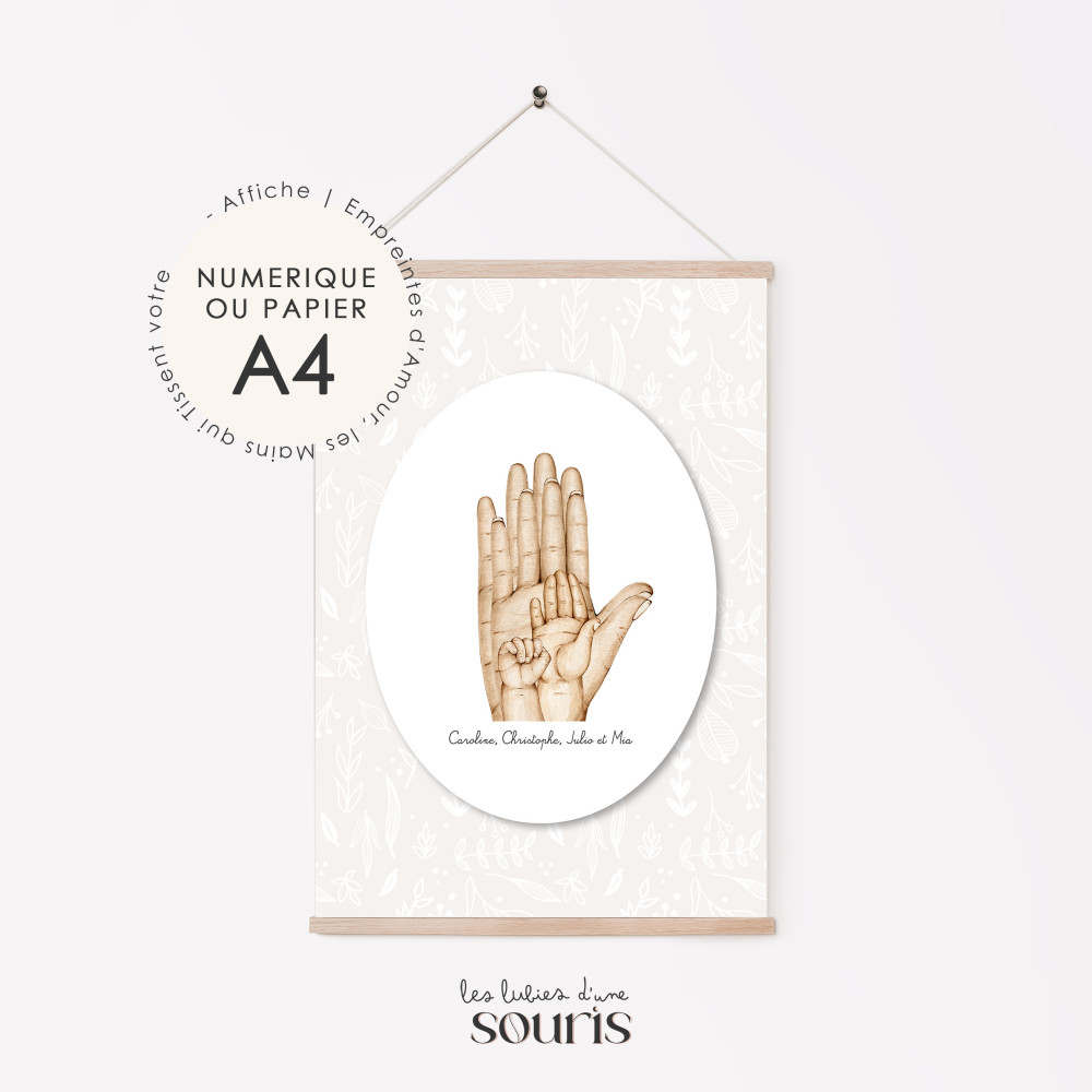 ★ Affiche | Empreintes d'Amour, les Mains qui Tissent votre Famille