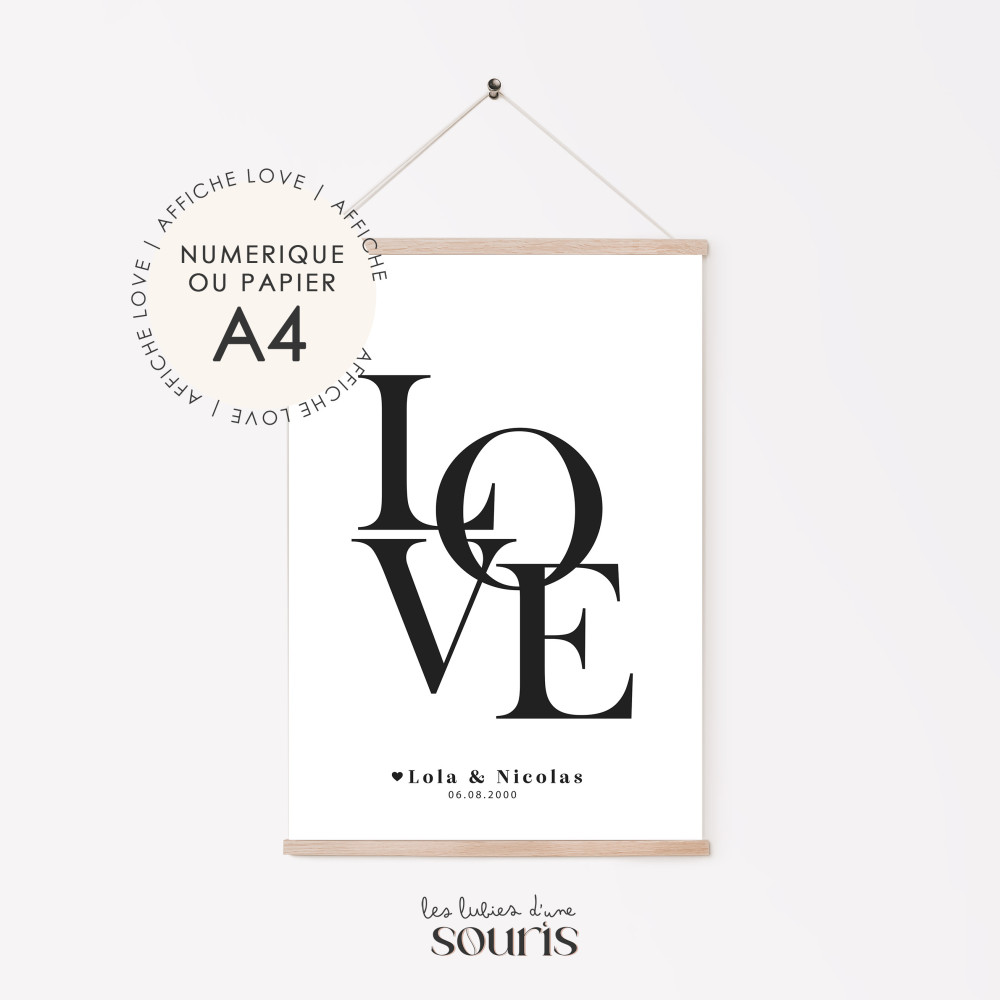 ★ Affiche couple - LOVE