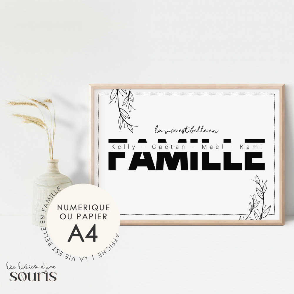 ★ Affiche | LA VIE EST BELLE EN FAMILLE