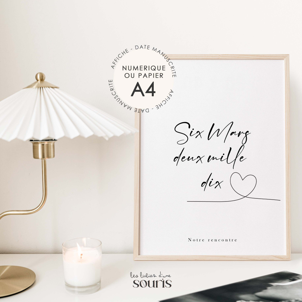 ★ Affiche - DATE MANUSCRITE
