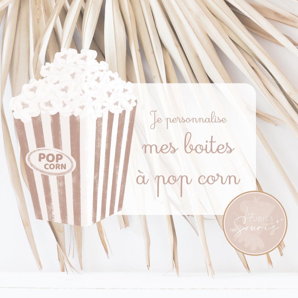 ★ Boites à Pop Corn - Thème personnalisable