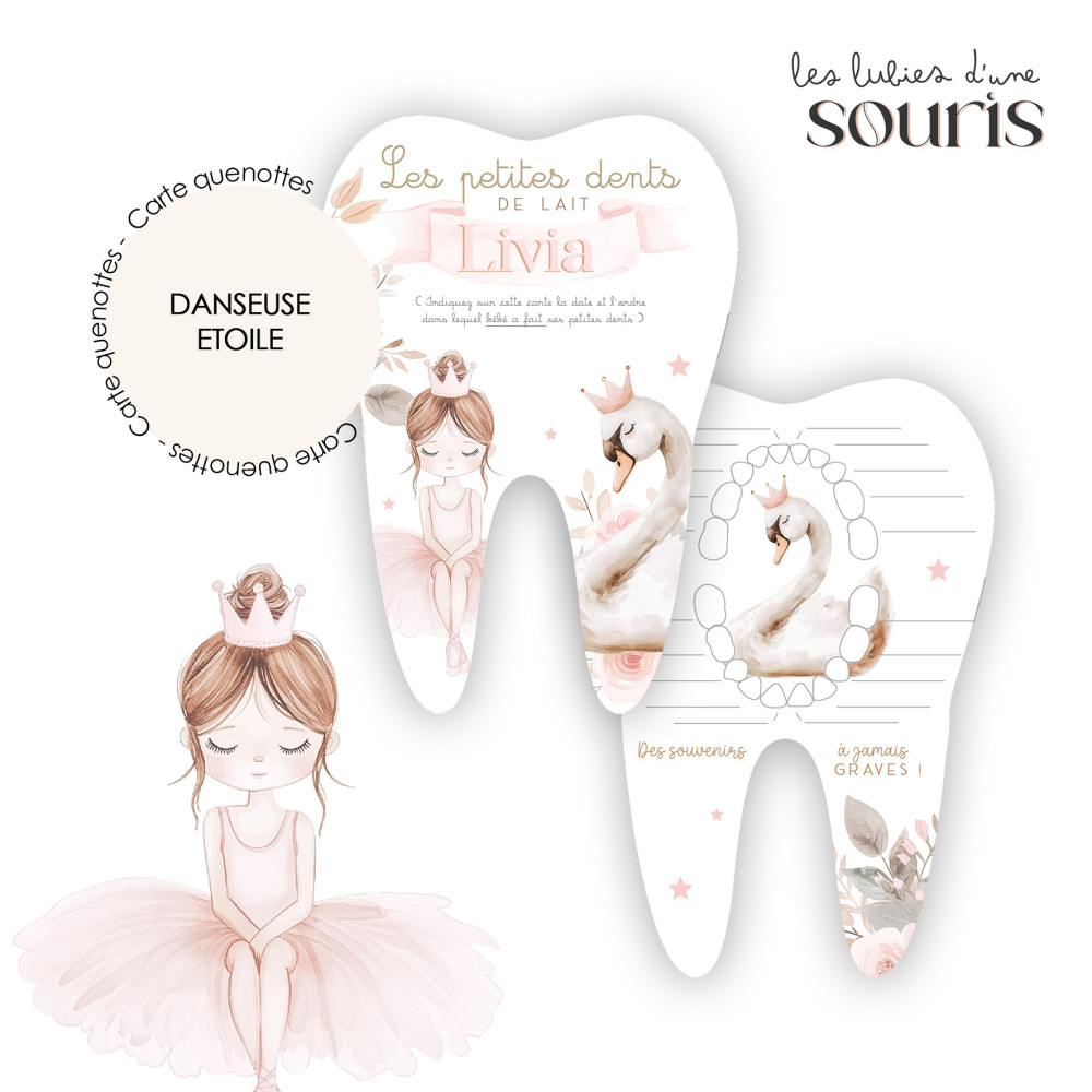 ★ Carte quenottes - Danseuse étoile