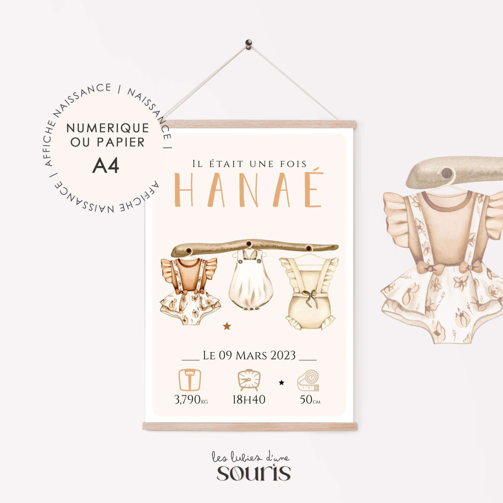 ★ Affiche naissance -  Jolies tenues