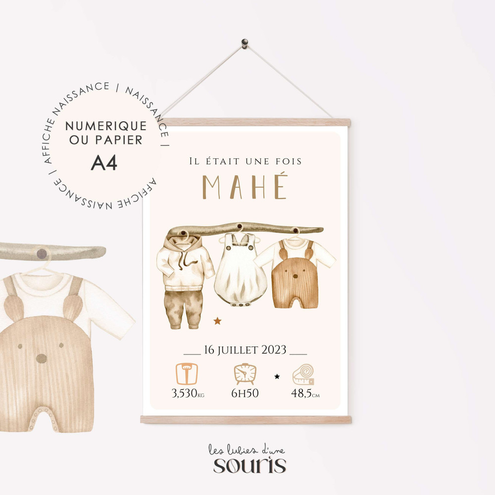 ★ Affiche naissance -  Jolies tenues