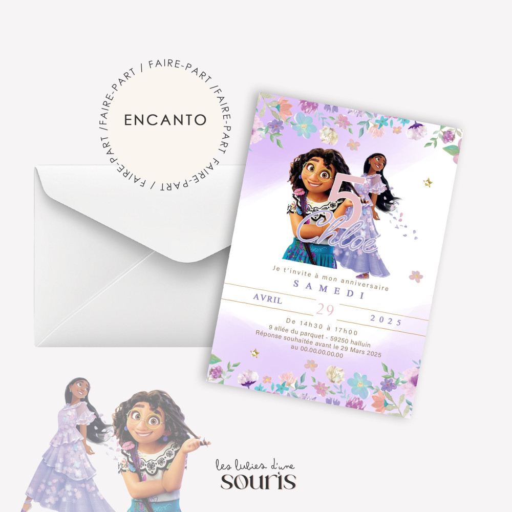 ★ Invitation & Faire part | Format carte postale | Encanto