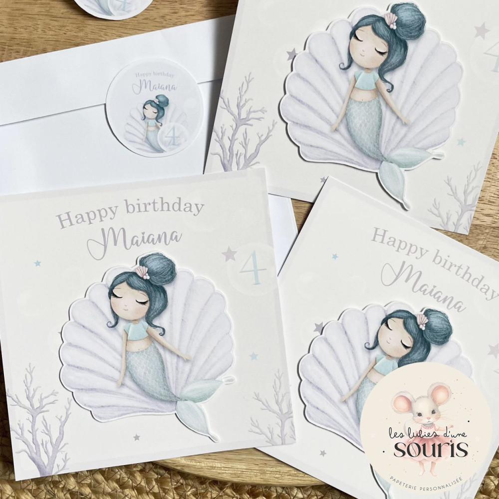 ★ Invitation & faire part | Format carré ou carte postale - avec RELIEF | Sur mesure