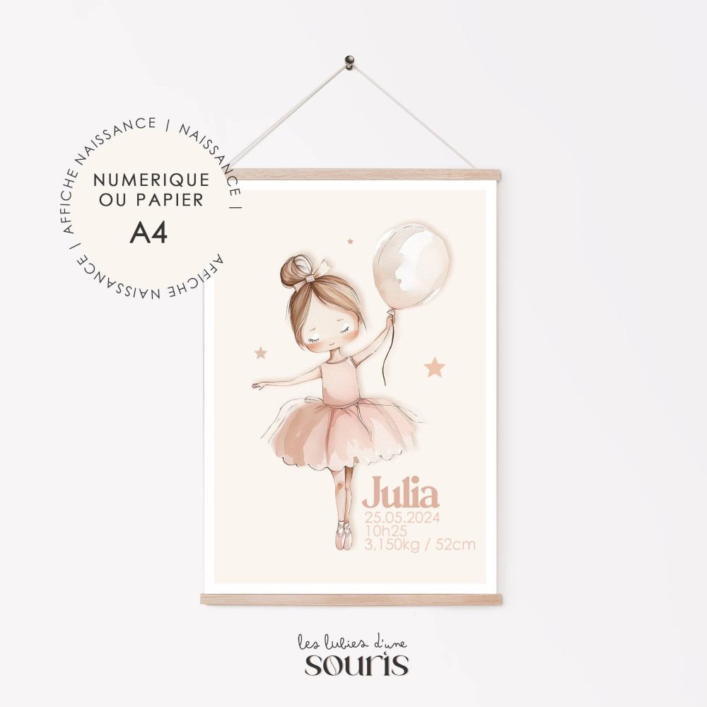 ★ Affiche naissance - Lili, la danseuse