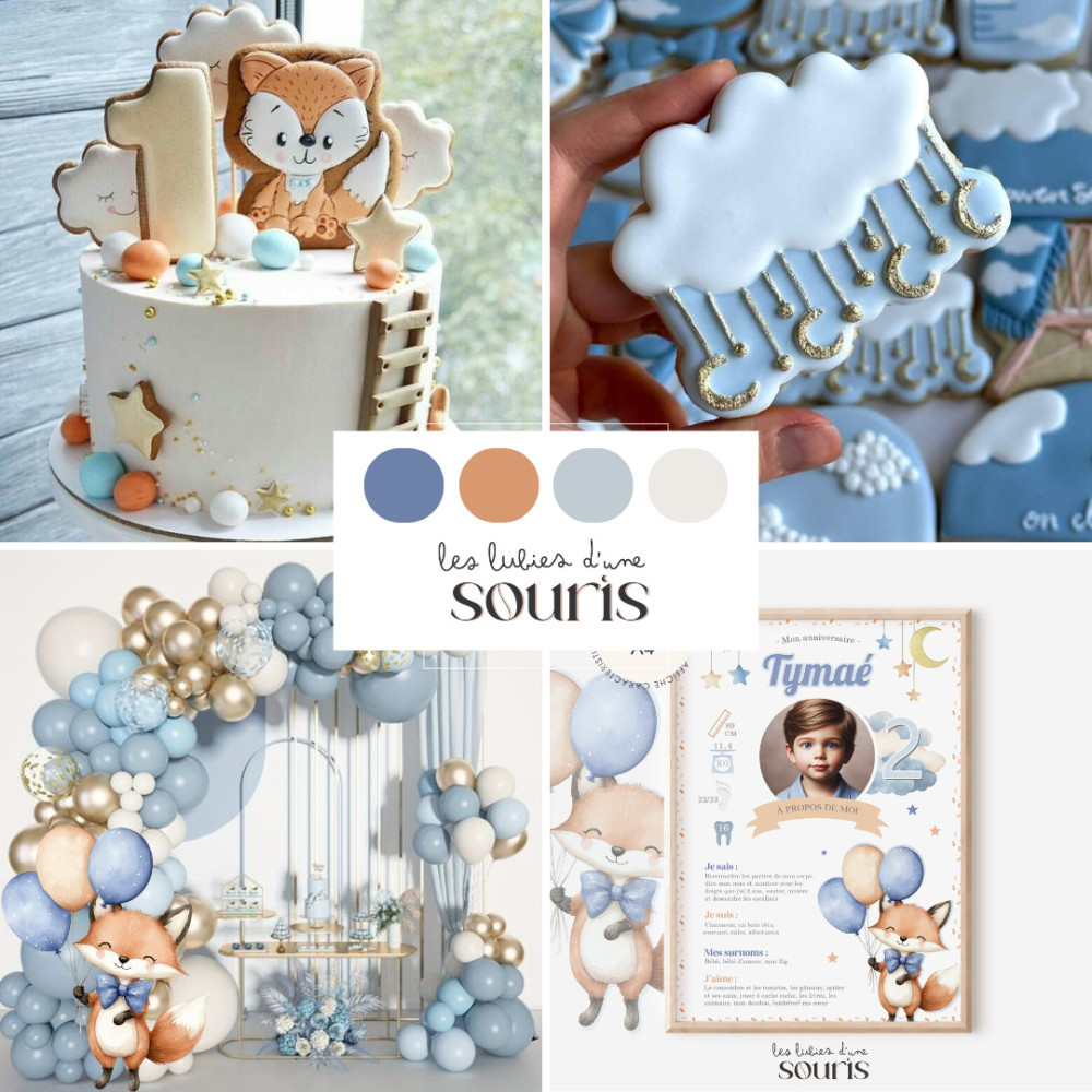 ★ Affiche anniversaire/baptême - Balthazar, le renard 