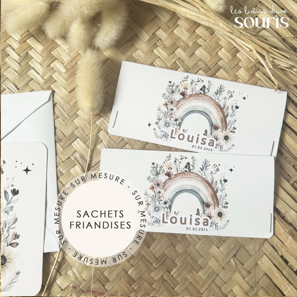 ★ Sachet pour friandises (x6) - Thème personnalisable / Sur mesure