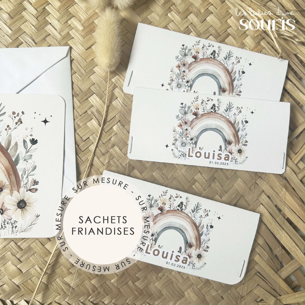 ★ Sachet pour friandises (x6) - Thème personnalisable / Sur mesure