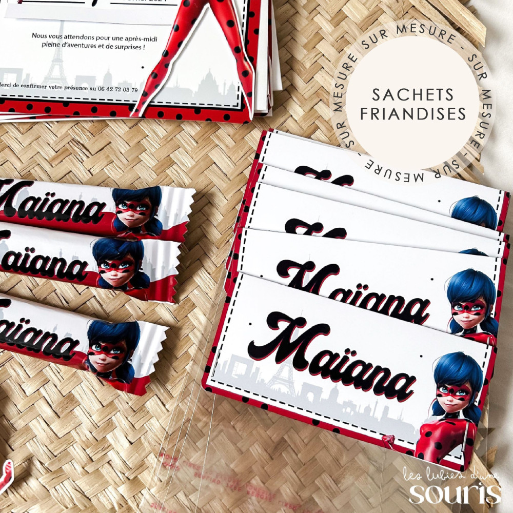 ★ Sachet pour friandises (x6) - Thème personnalisable / Sur mesure