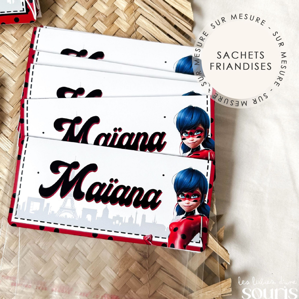 ★ Sachet pour friandises (x6) - Thème personnalisable / Sur mesure