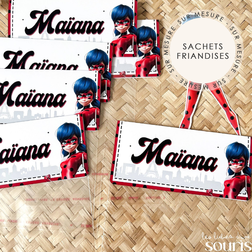 ★ Sachet pour friandises (x6) - Thème personnalisable / Sur mesure