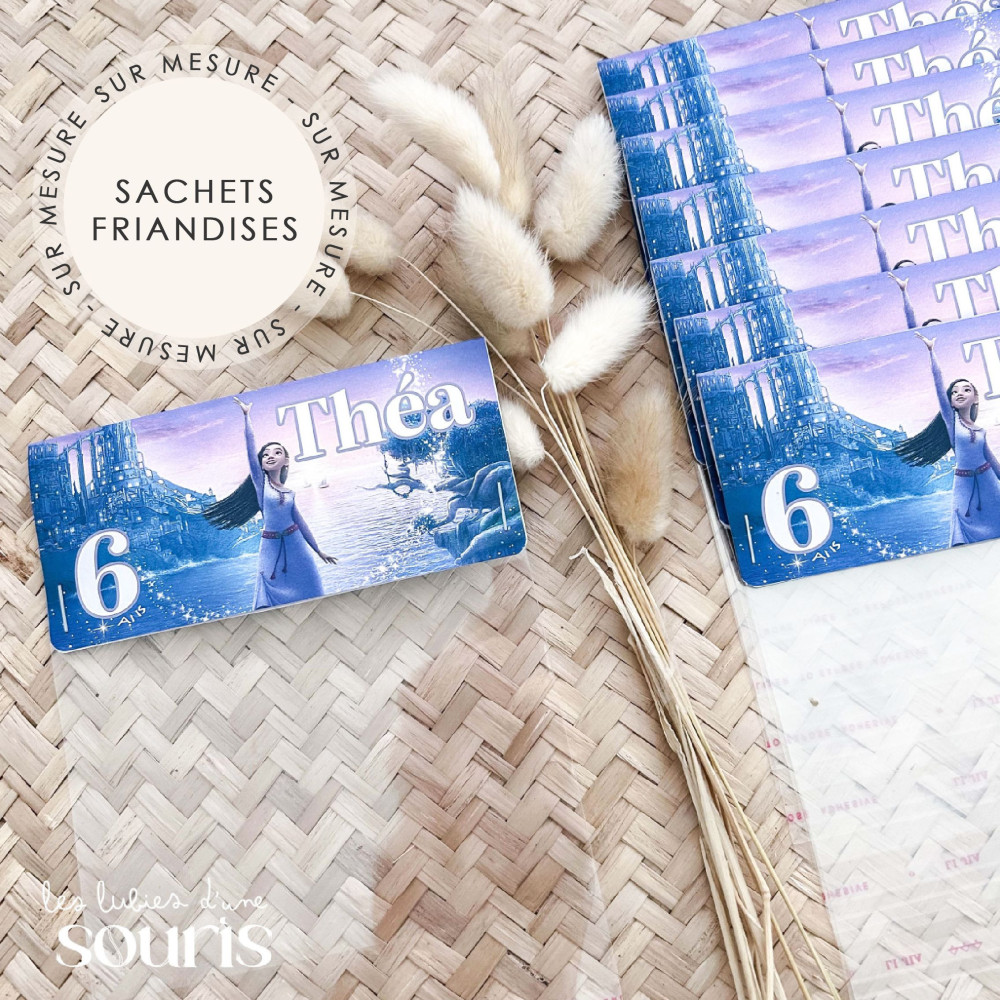 ★ Sachet pour friandises (x6) - Thème personnalisable / Sur mesure