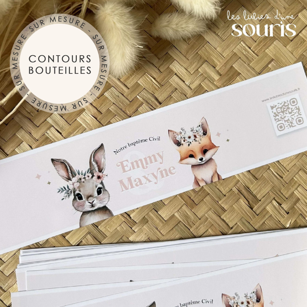 ★ Contours de bouteilles (x6) - Thème personnalisable / Sur mesure