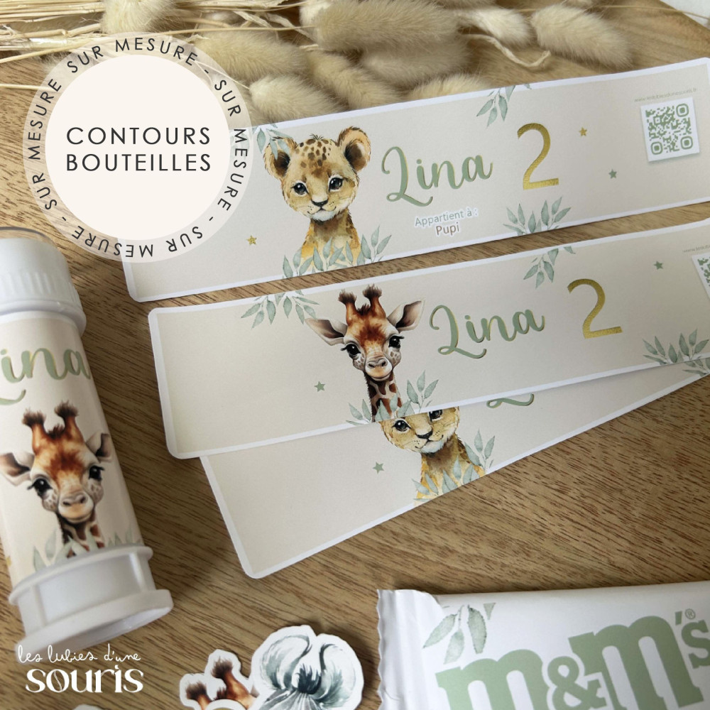 ★ Contours de bouteilles (x6) - Thème personnalisable / Sur mesure