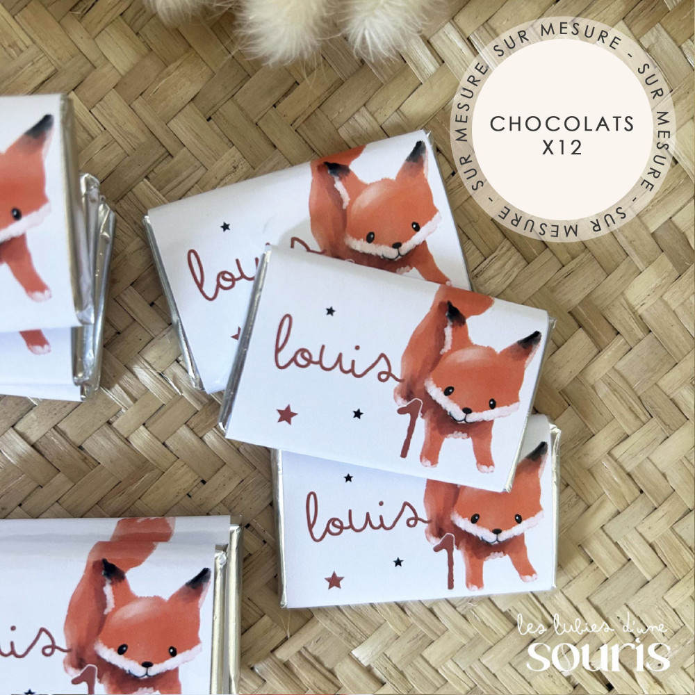 ★ Chocolat - Thème personnalisable (x12) / Sur mesure