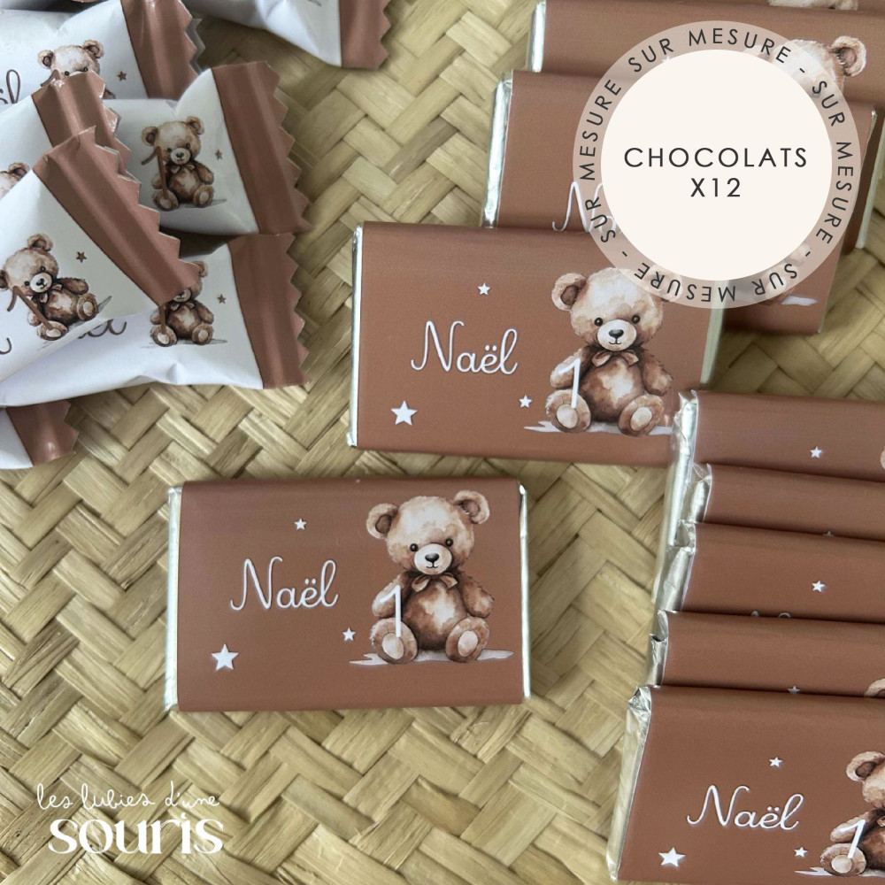 ★ Chocolat - Thème personnalisable (x12) / Sur mesure