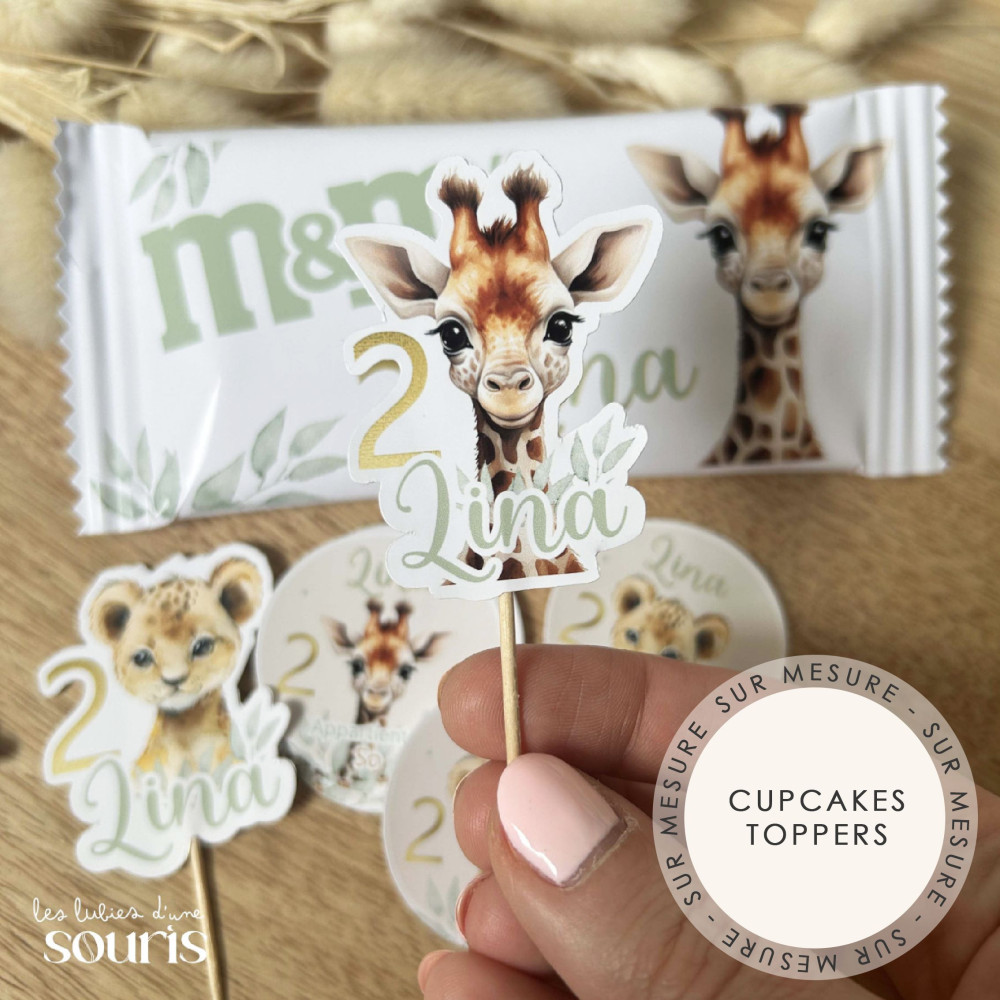 ★ Cupcakes Toppers x6 - Thème personnalisable - Sur mesure