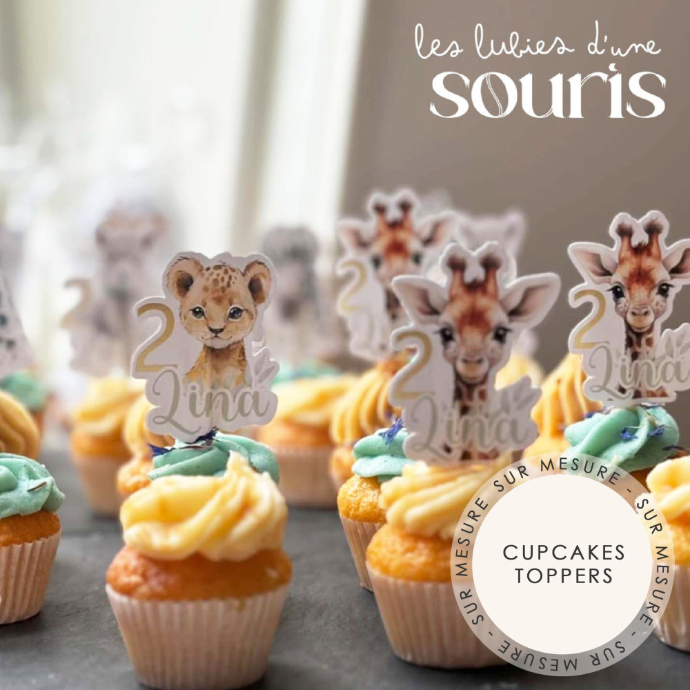 ★ Cupcakes Toppers x6 - Thème personnalisable - Sur mesure