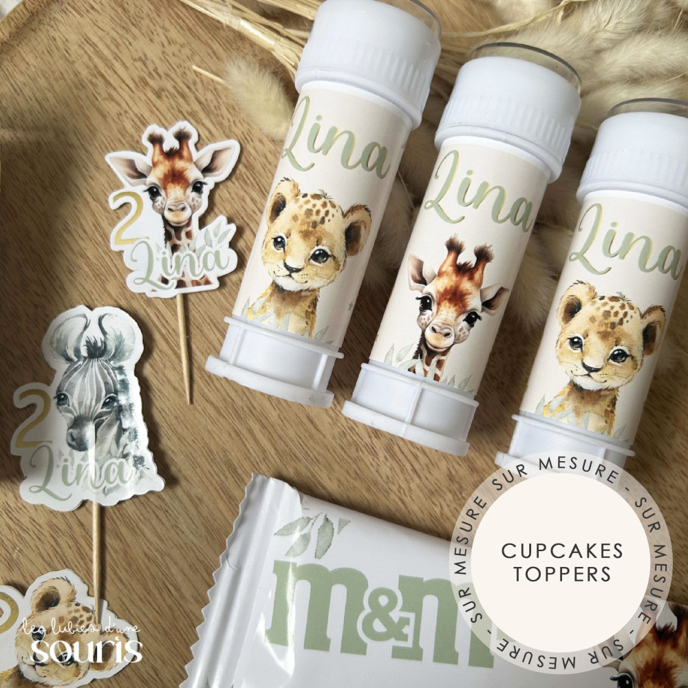 ★ Cupcakes Toppers x6 - Thème personnalisable - Sur mesure