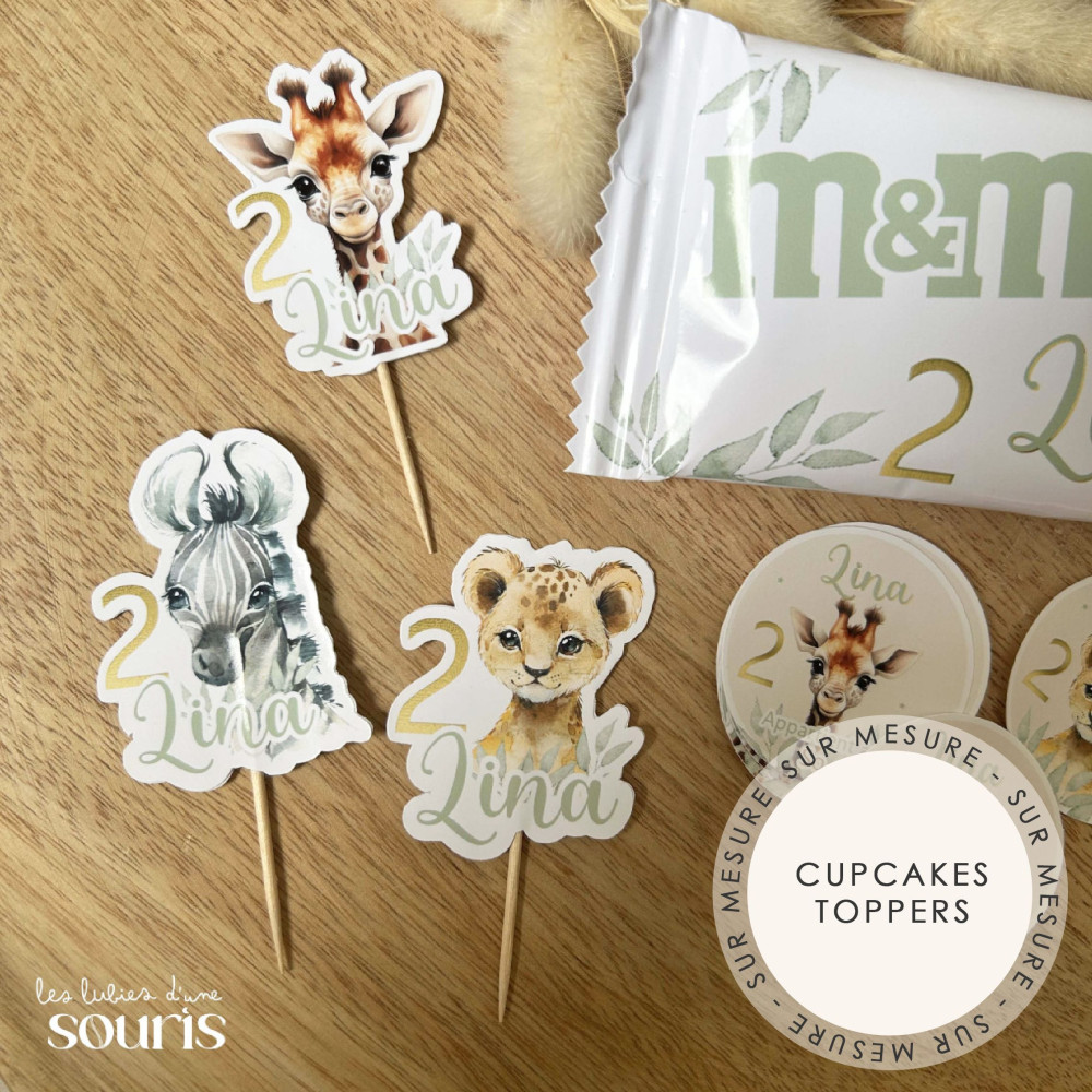 ★ Cupcakes Toppers x6 - Thème personnalisable - Sur mesure